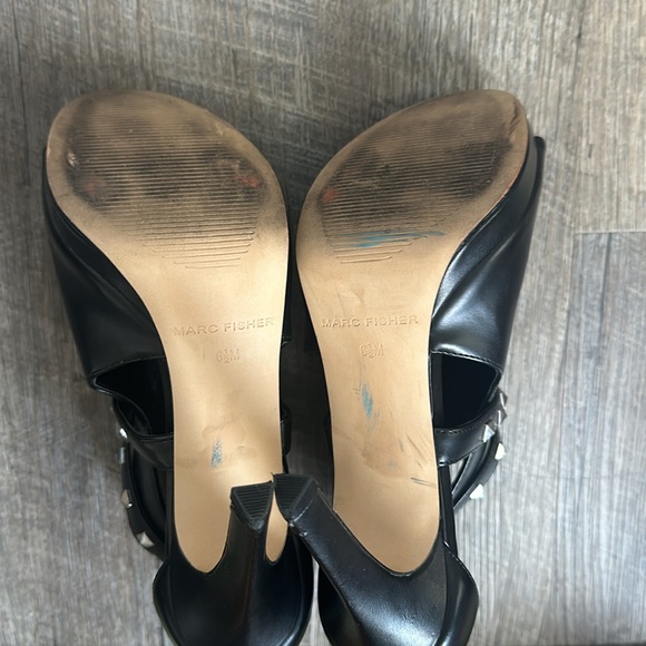 Marc Fisher Platform Black Studded Heel - Picture 6 of 6